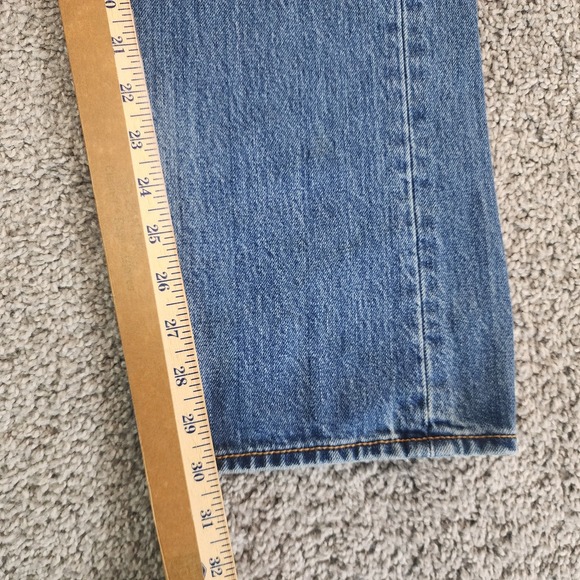 Levis 501 Jeans Mens 34x30 Blue Denim Button Fly Straight Relaxed Fit Casual - Picture 12 of 14